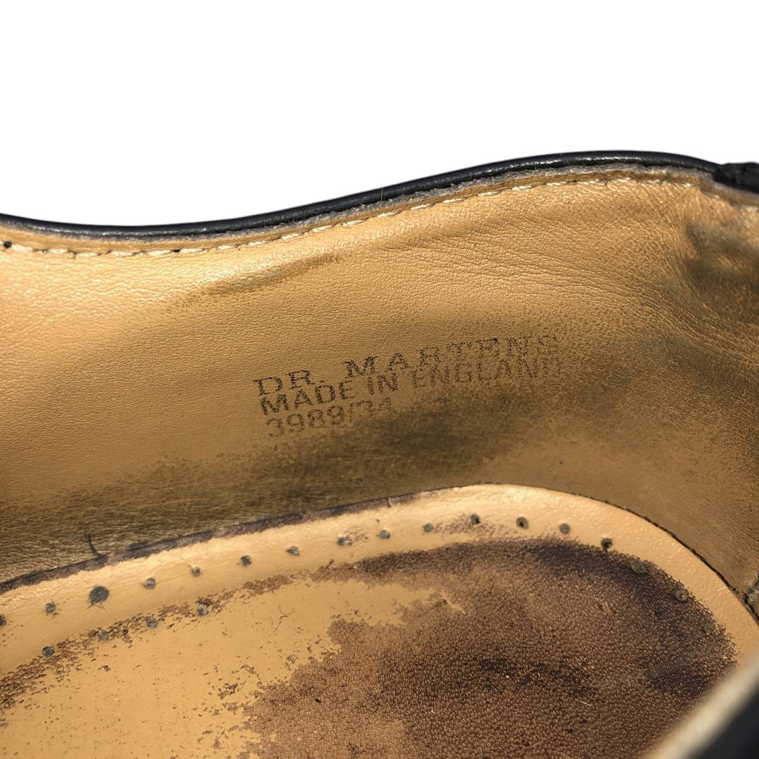 Dr. Martens full brogue wingtip shoes, made in England, size 8 Men's 27.0cm unclear black type Vintage Second Hand
