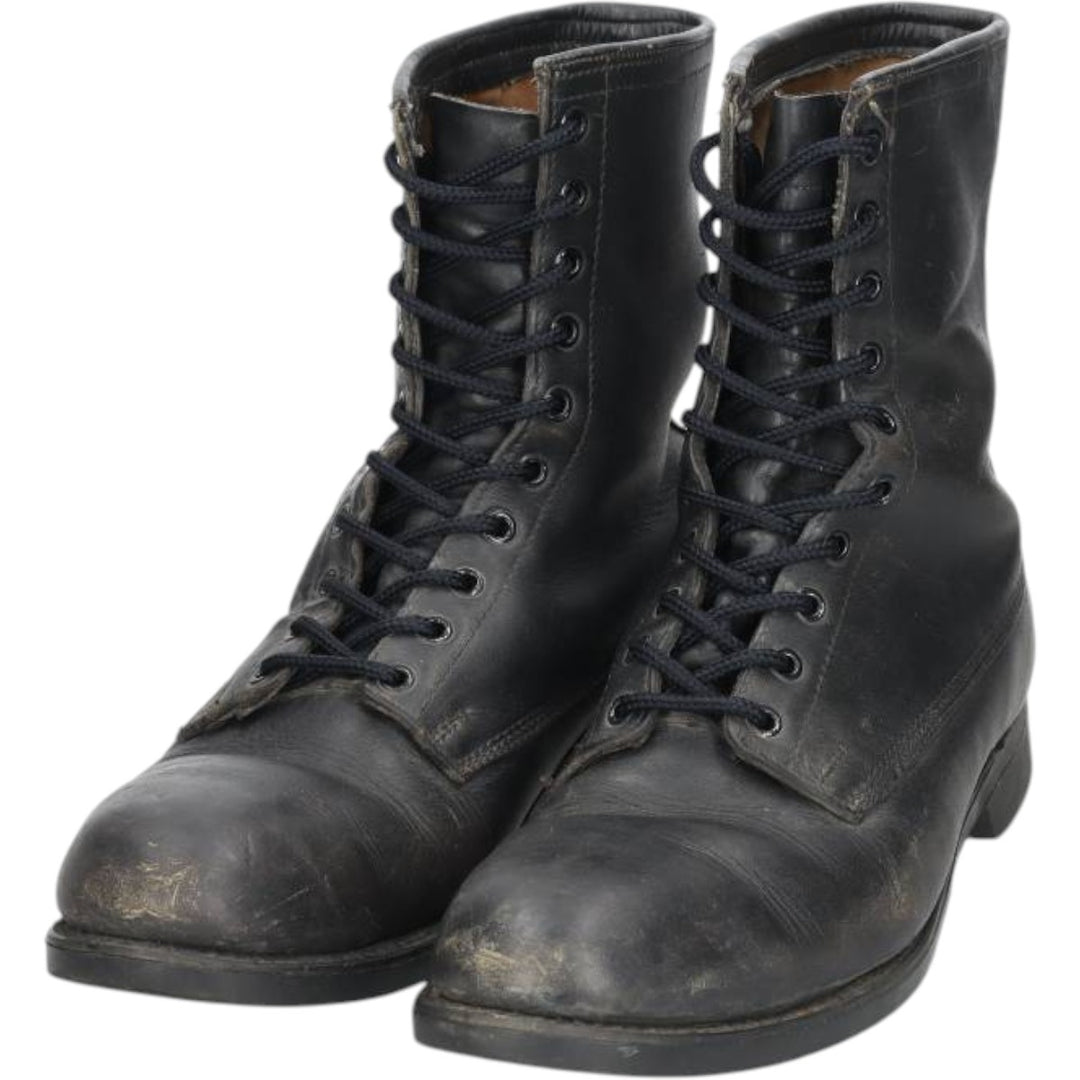 1980s US Military Steel Toe Combat Boots, Size 9 1/2 R (Men's equivalent to 10.8"), Vintage /saa016093 Men's 27.5cm unclear black type Vintage Second Hand