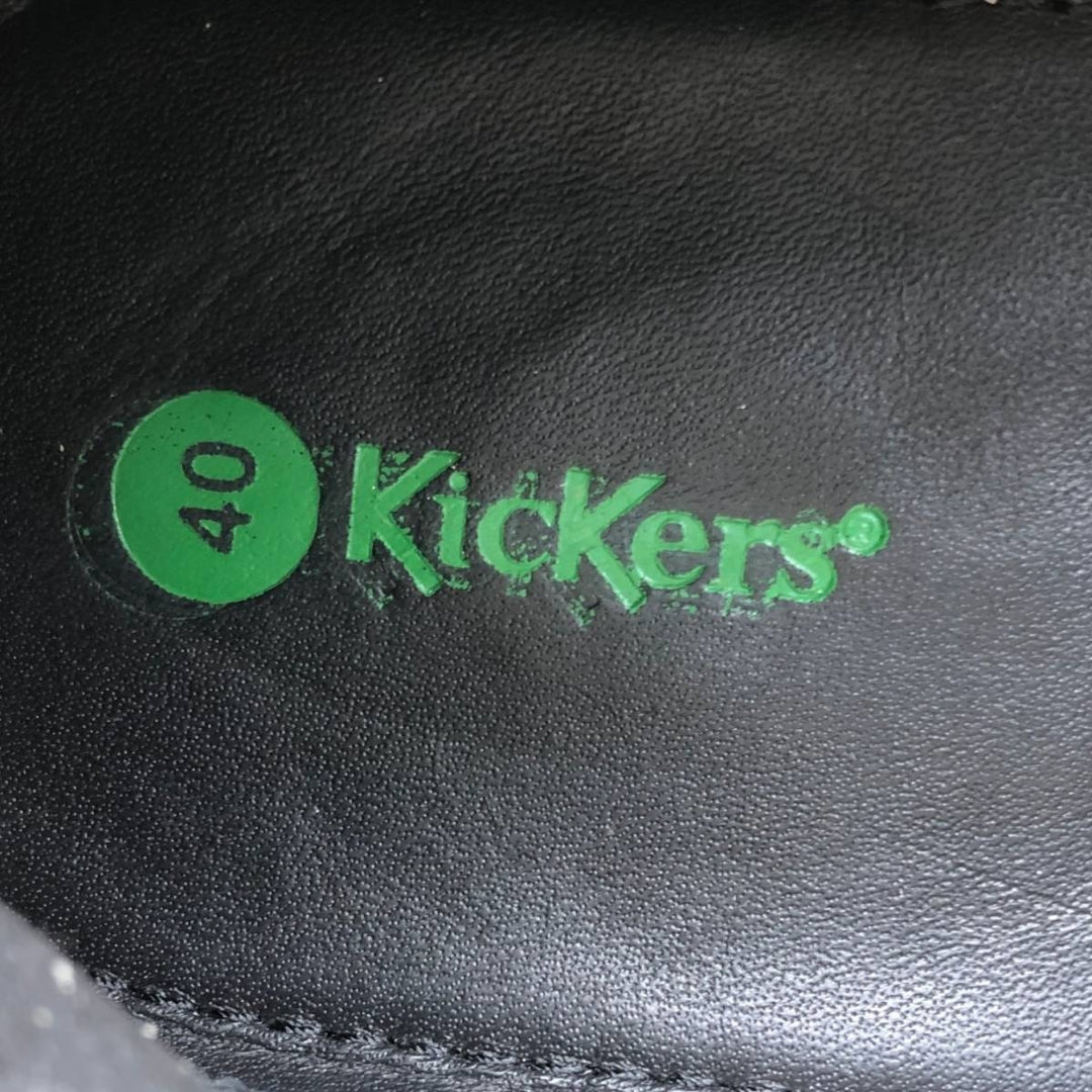Kickers all-over print suede ankle boots, size 40 Women's 25.0cm unclear pale white type Vintage Second Hand
