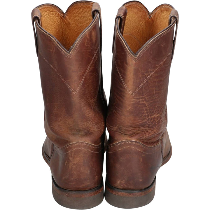 Justin Roper Boots, Size 9 1/2D Men's 27.5cm genuine leather brown type Vintage Second Hand