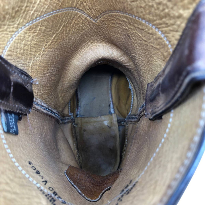 Justin Roper Boots, Size 9 1/2D Men's 27.5cm genuine leather brown type Vintage Second Hand