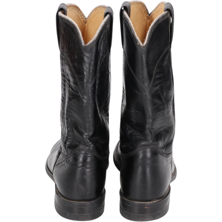Justin Western Boots, Made in USA, Size 7 1/2 B Women's 24.5cm unclear black type Vintage Second Hand