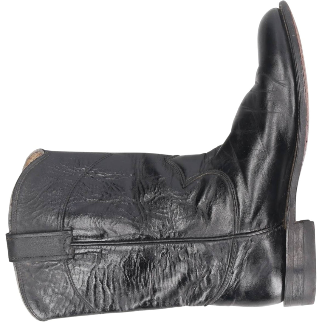 Justin Western Boots, Made in USA, Size 7 1/2 B Women's 24.5cm unclear black type Vintage Second Hand
