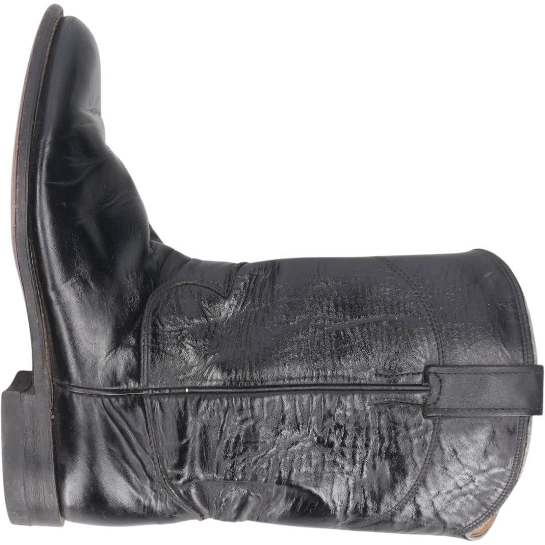 Justin Western Boots, Made in USA, Size 7 1/2 B Women's 24.5cm unclear black type Vintage Second Hand