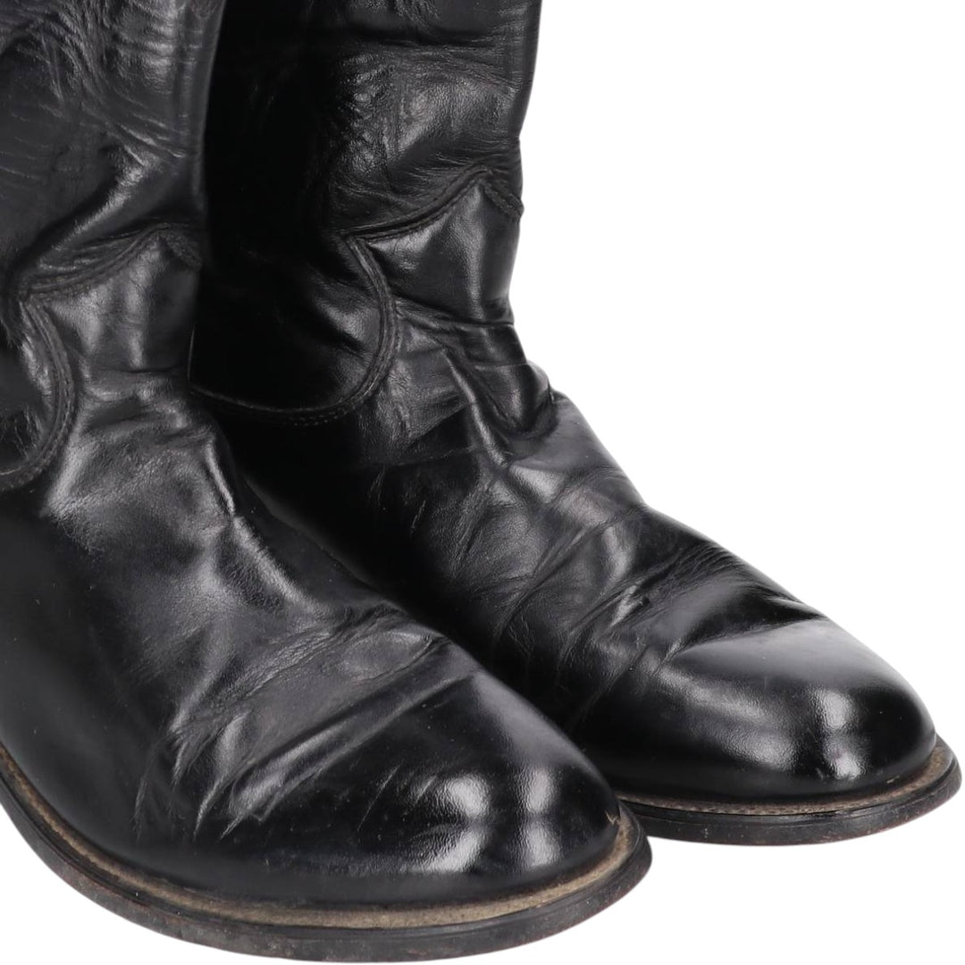 Justin Western Boots, Made in USA, Size 7 1/2 B Women's 24.5cm unclear black type Vintage Second Hand