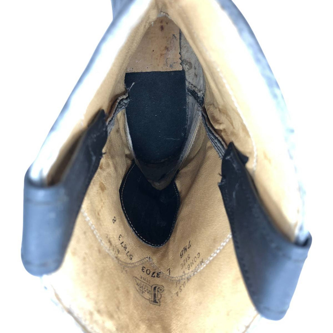 Justin Western Boots, Made in USA, Size 7 1/2 B Women's 24.5cm unclear black type Vintage Second Hand