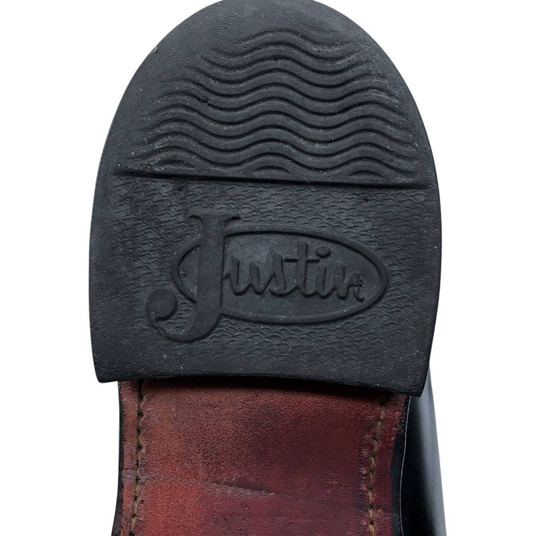 Justin Western Boots, Made in USA, Size 7 1/2 B Women's 24.5cm unclear black type Vintage Second Hand