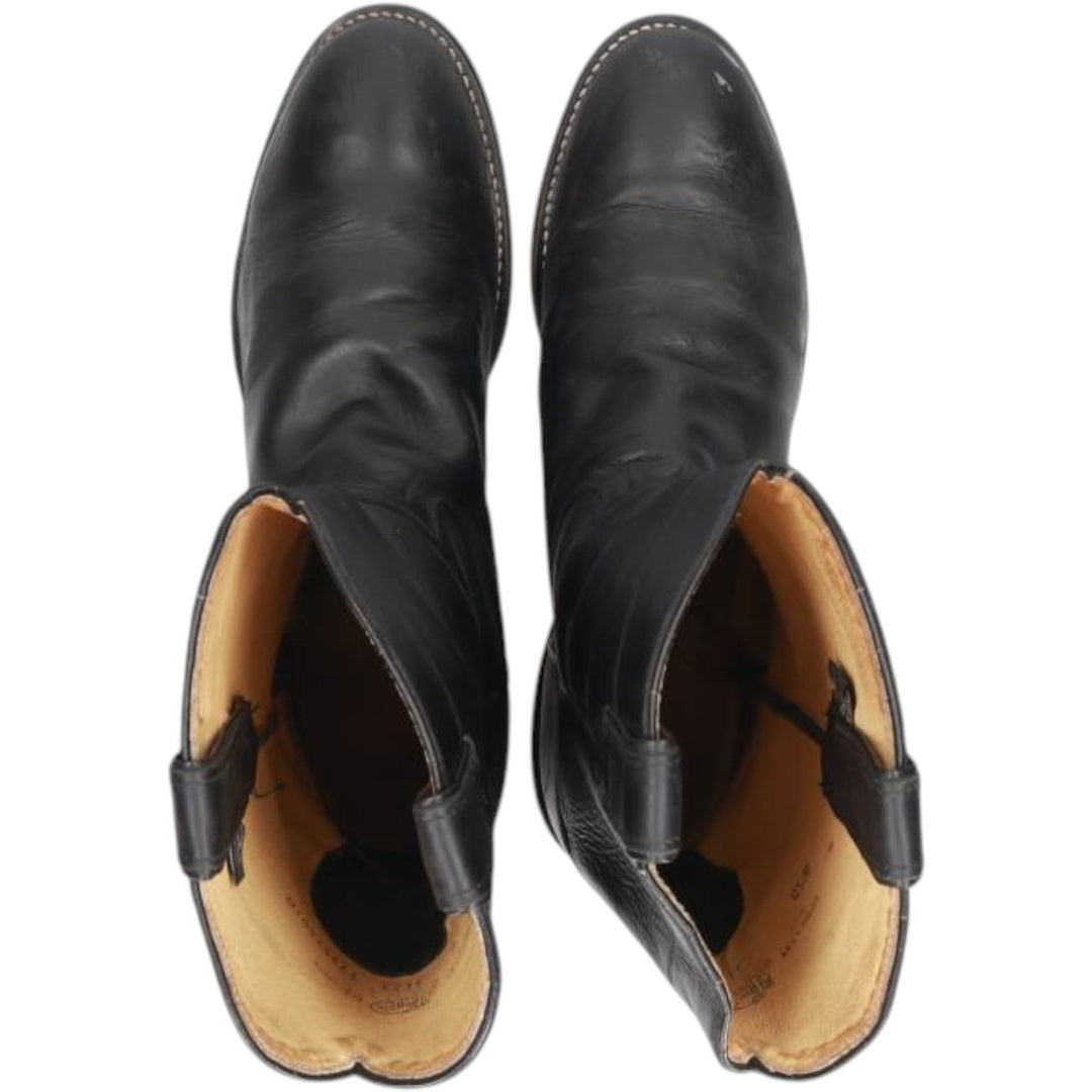 Justin 3133 Roper Boots, Size 8 1/2D Men's 26.5cm genuine leather black type Vintage Second Hand
