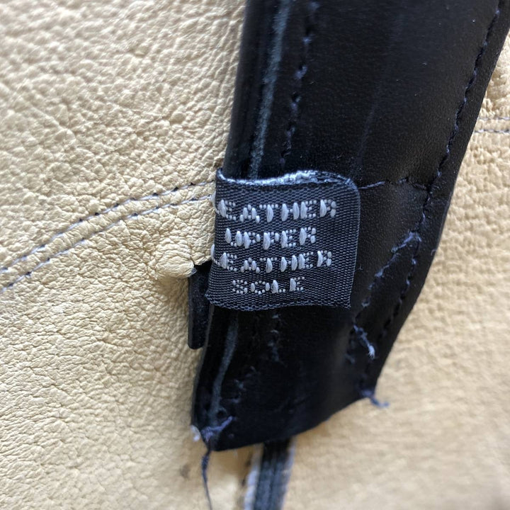 Justin 3133 Roper Boots, Size 8 1/2D Men's 26.5cm genuine leather black type Vintage Second Hand