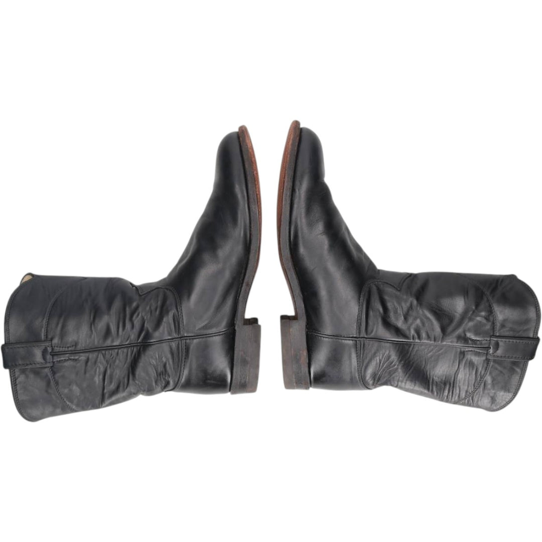 Justin 3133 Roper Boots, Made in USA, Size 9 1/2EE Men's 27.5cm unclear black type Vintage Second Hand