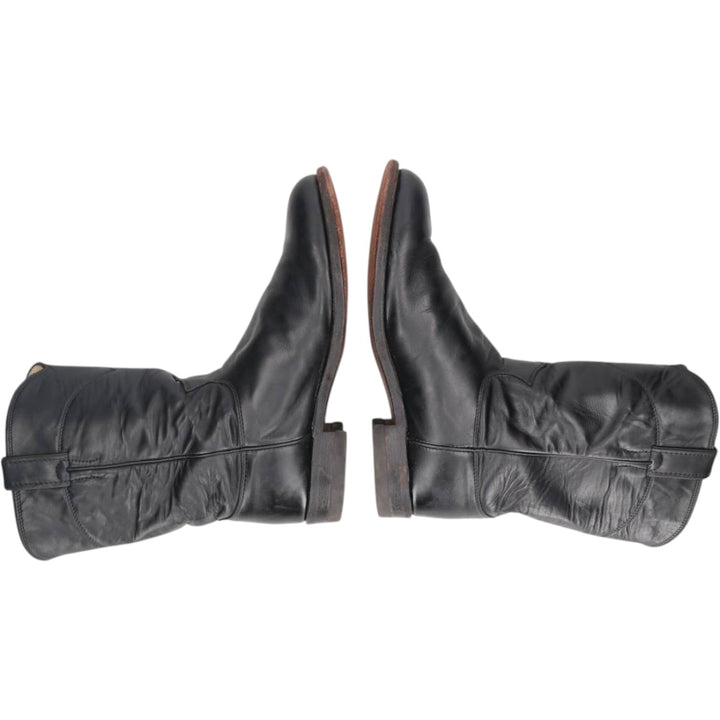 Justin 3133 Roper Boots, Made in USA, Size 9 1/2EE Men's 27.5cm unclear black type Vintage Second Hand