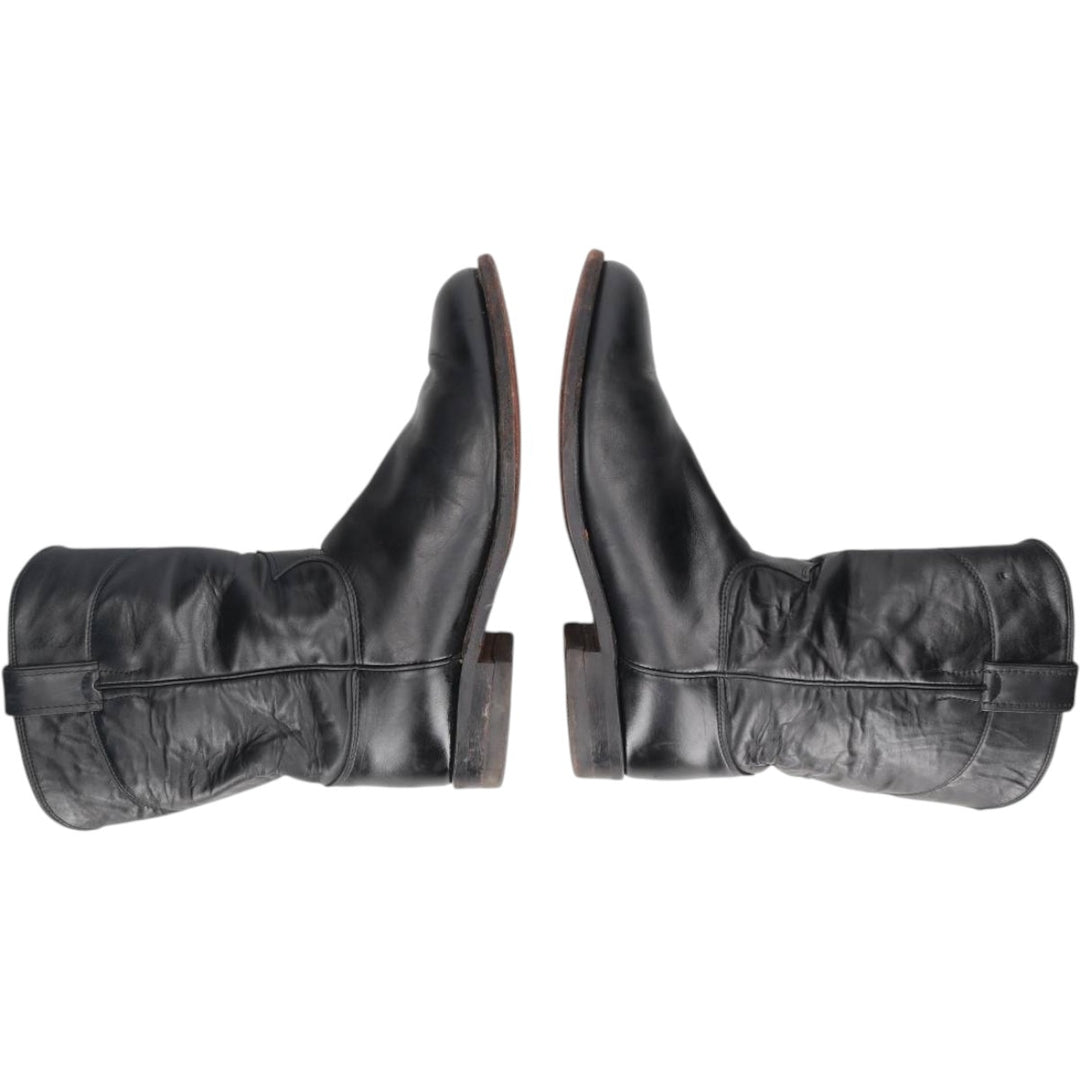 Justin 3133 Roper Boots, Made in USA, Size 9 1/2EE Men's 27.5cm unclear black type Vintage Second Hand