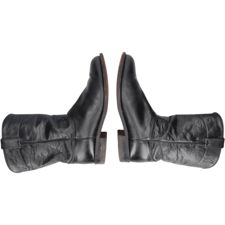 Justin 3133 Roper Boots, Made in USA, Size 9 1/2EE Men's 27.5cm unclear black type Vintage Second Hand