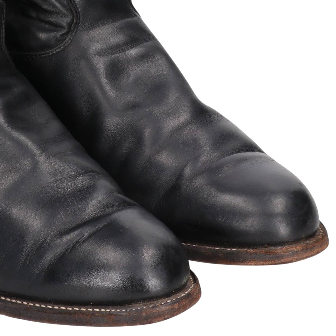 Justin 3133 Roper Boots, Made in USA, Size 9 1/2EE Men's 27.5cm unclear black type Vintage Second Hand