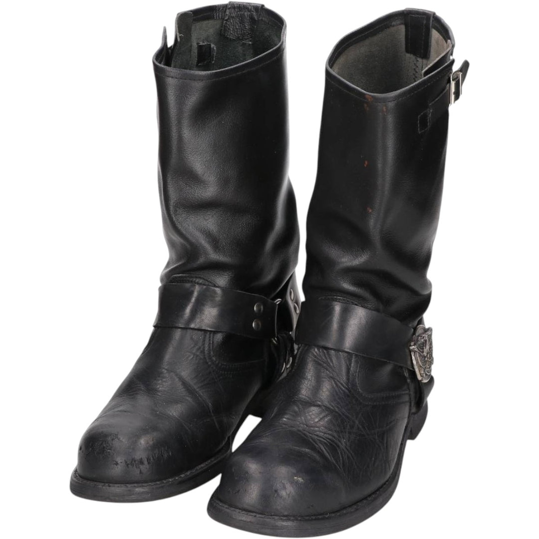 Dr. Termans Steel Toe Engineering Boots, Size 42 Men's 27.0cm unclear black type Vintage Second Hand