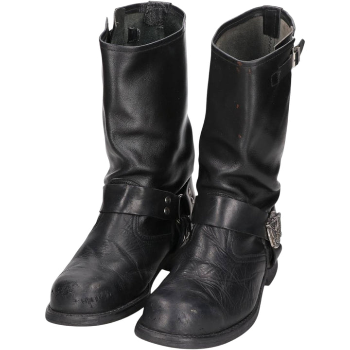 Dr. Termans Steel Toe Engineering Boots, Size 42 Men's 27.0cm unclear black type Vintage Second Hand