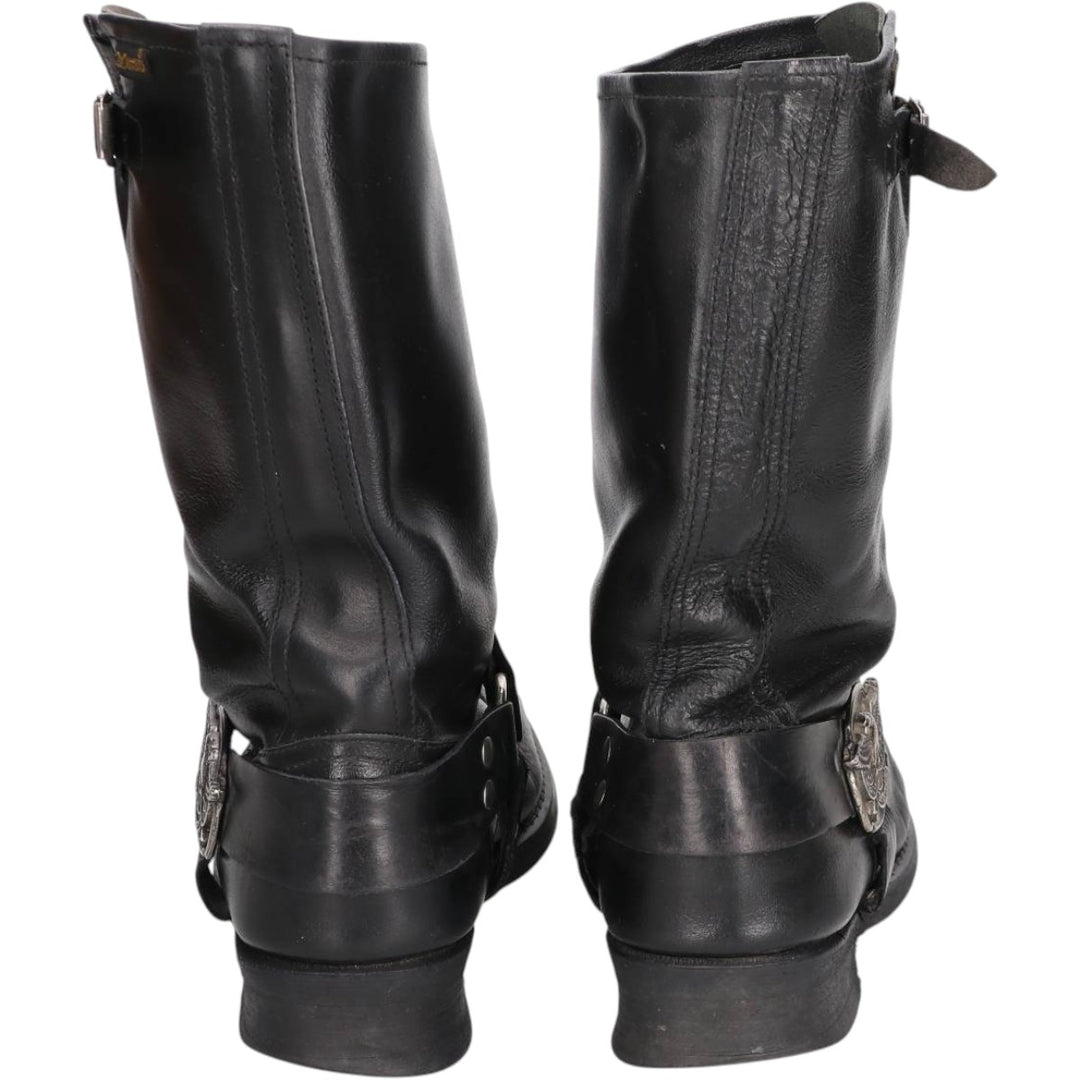 Dr. Termans Steel Toe Engineering Boots, Size 42 Men's 27.0cm unclear black type Vintage Second Hand