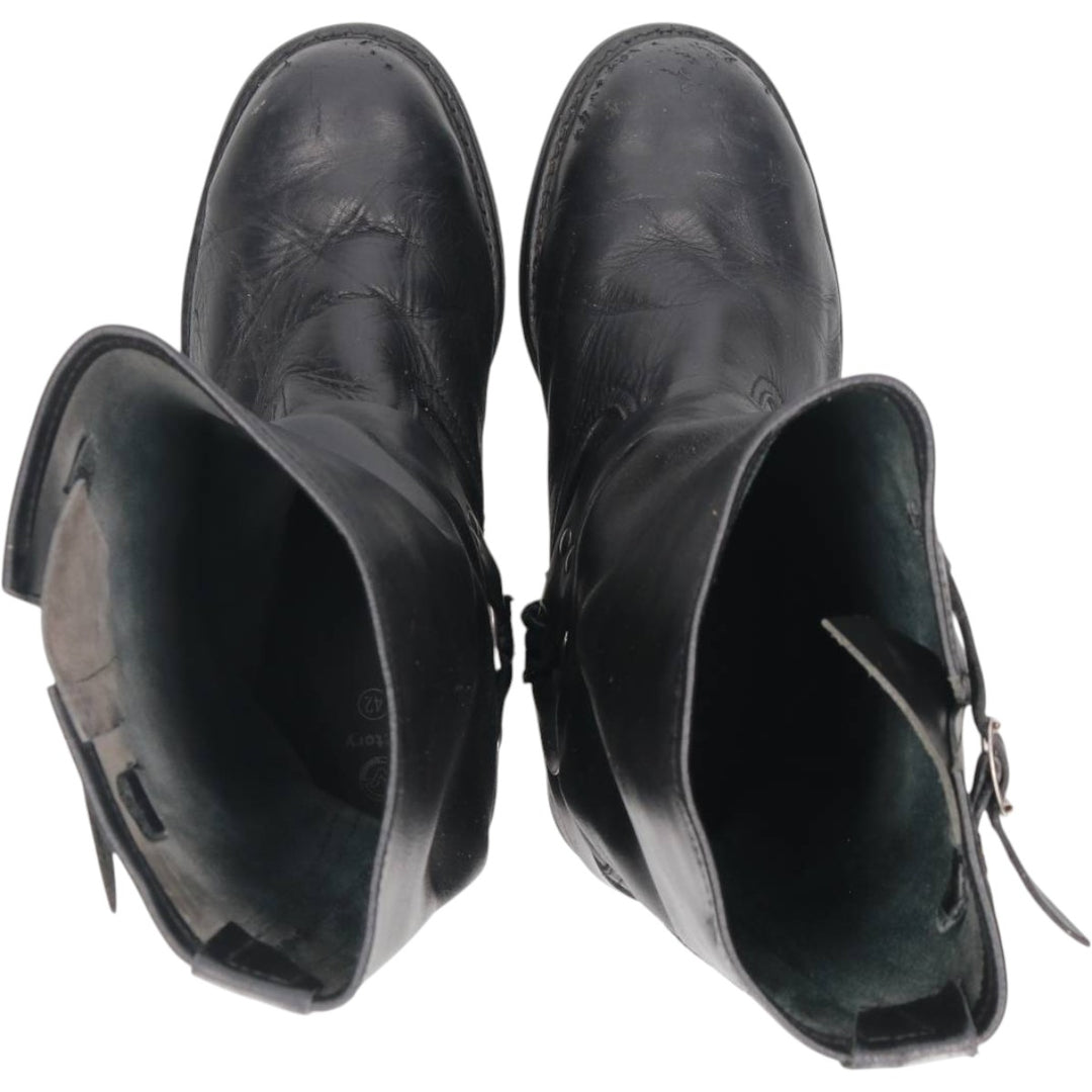 Dr. Termans Steel Toe Engineering Boots, Size 42 Men's 27.0cm unclear black type Vintage Second Hand