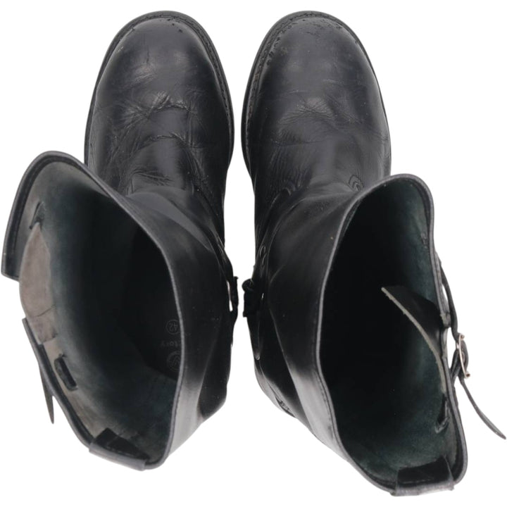Dr. Termans Steel Toe Engineering Boots, Size 42 Men's 27.0cm unclear black type Vintage Second Hand