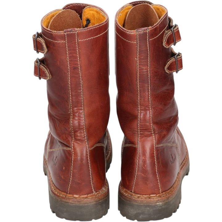 Sisley SISLEY Belted Lace-Up Boots, Made in Italy, Size 8 1/2 Men's 27.0cm unclear brown type Vintage Second Hand