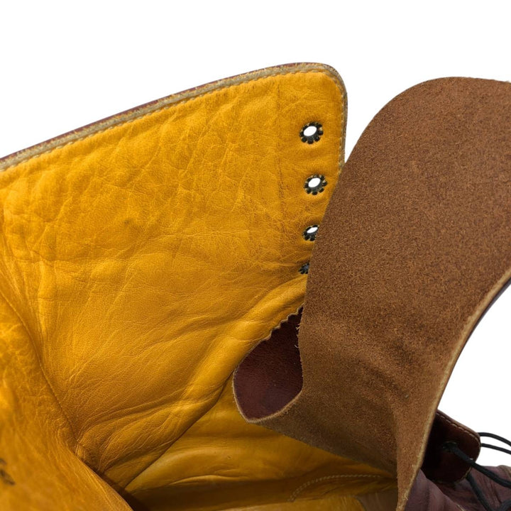 Sisley SISLEY Belted Lace-Up Boots, Made in Italy, Size 8 1/2 Men's 27.0cm unclear brown type Vintage Second Hand