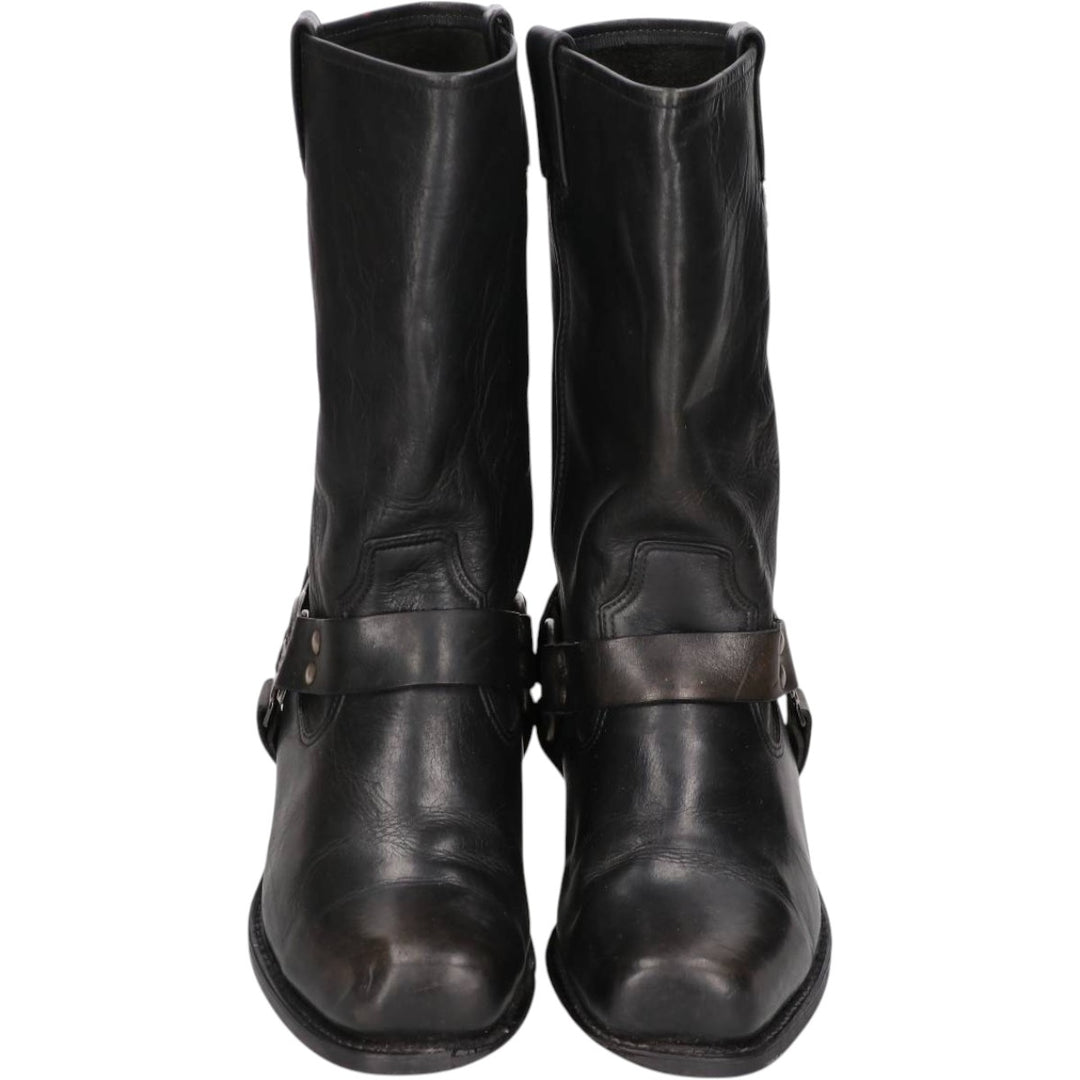Harley-Davidson Square Toe Ring Boots Men's 27.0cm unclear black type Vintage Second Hand