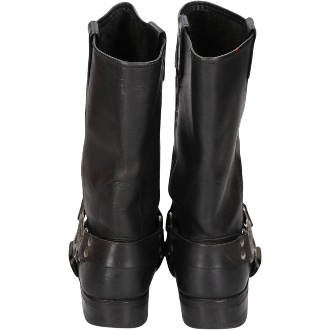 Harley-Davidson Square Toe Ring Boots Men's 27.0cm unclear black type Vintage Second Hand