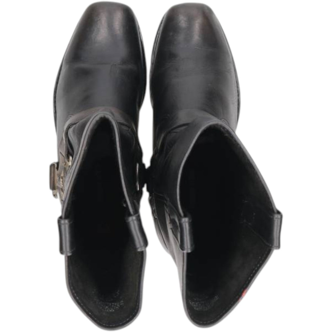 Harley-Davidson Square Toe Ring Boots Men's 27.0cm unclear black type Vintage Second Hand
