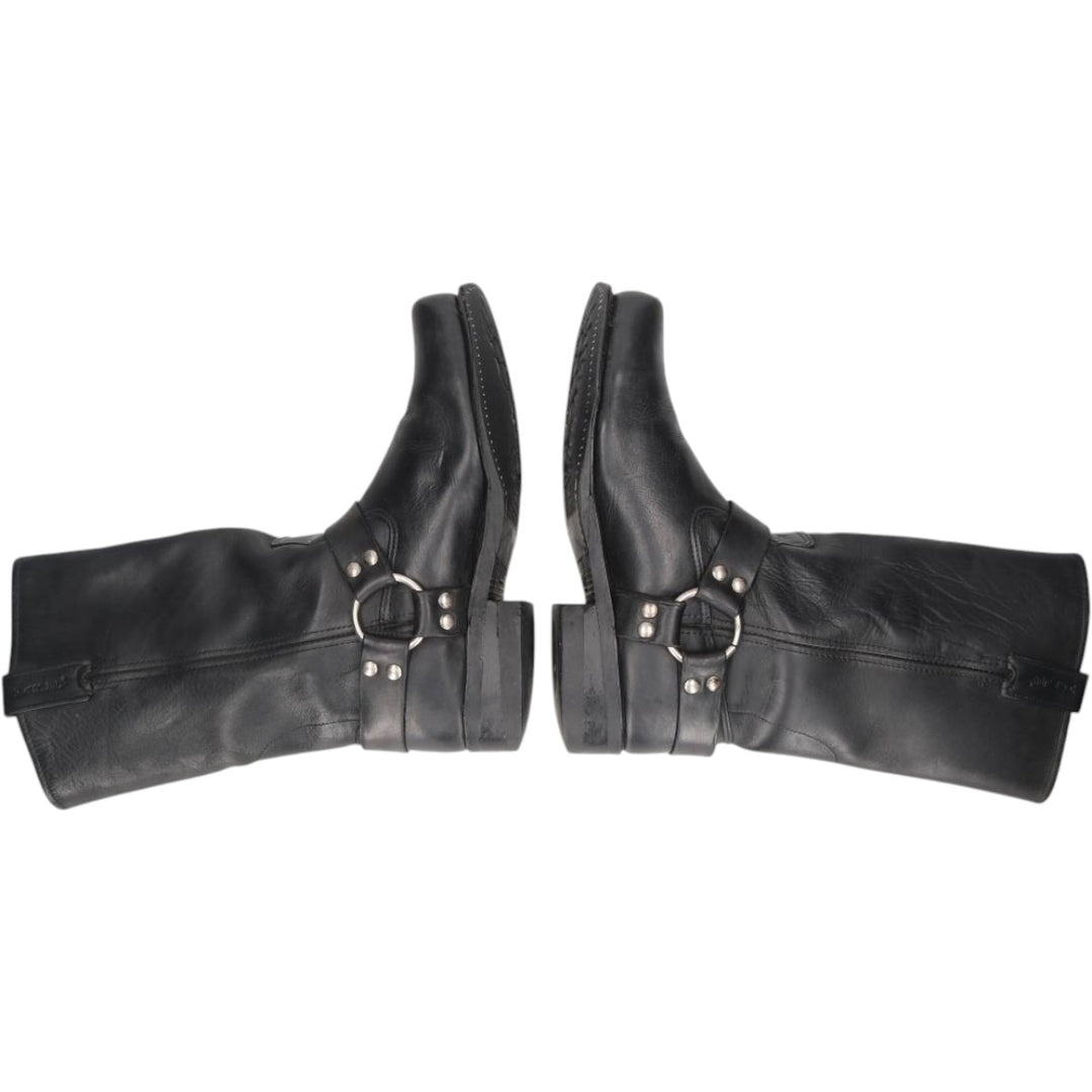 Harley-Davidson Square Toe Ring Boots Men's 27.0cm unclear black type Vintage Second Hand