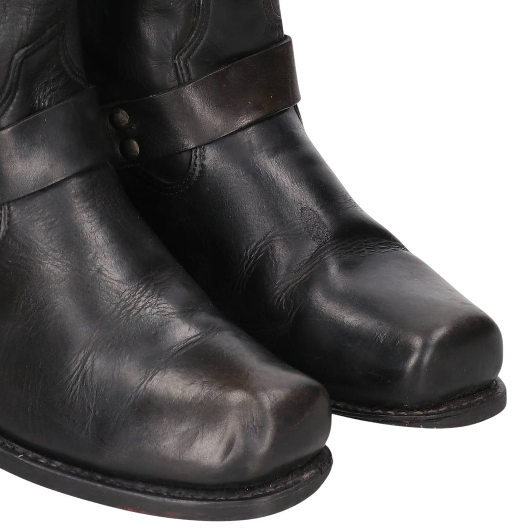 Harley-Davidson Square Toe Ring Boots Men's 27.0cm unclear black type Vintage Second Hand