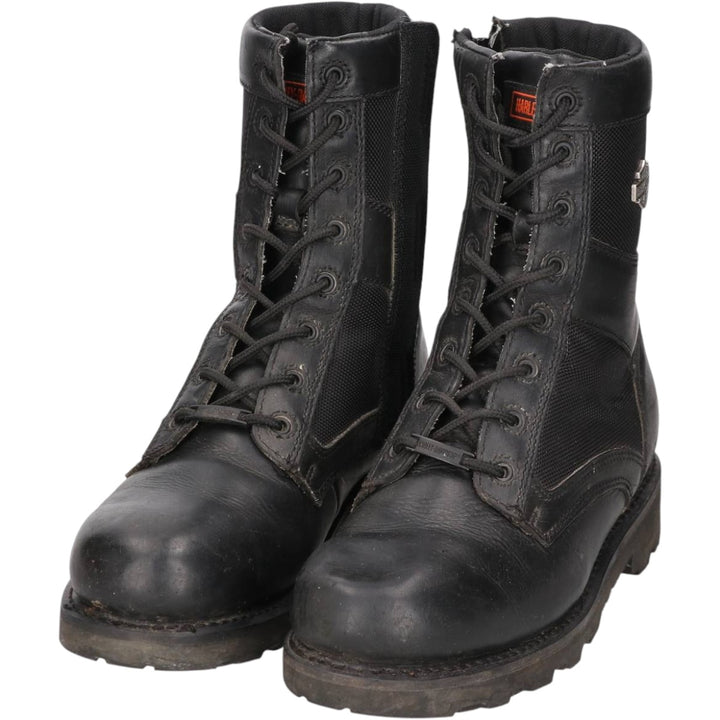 Harley-Davidson Side Zip Boots 10 Men's 27.0cm genuine leather black type Vintage Second Hand