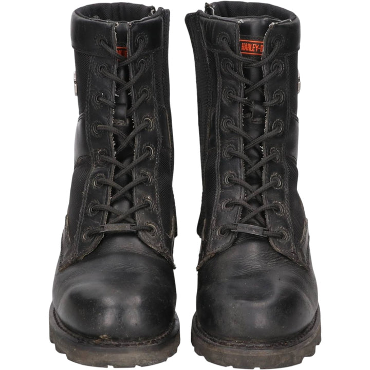 Harley-Davidson Side Zip Boots 10 Men's 27.0cm genuine leather black type Vintage Second Hand