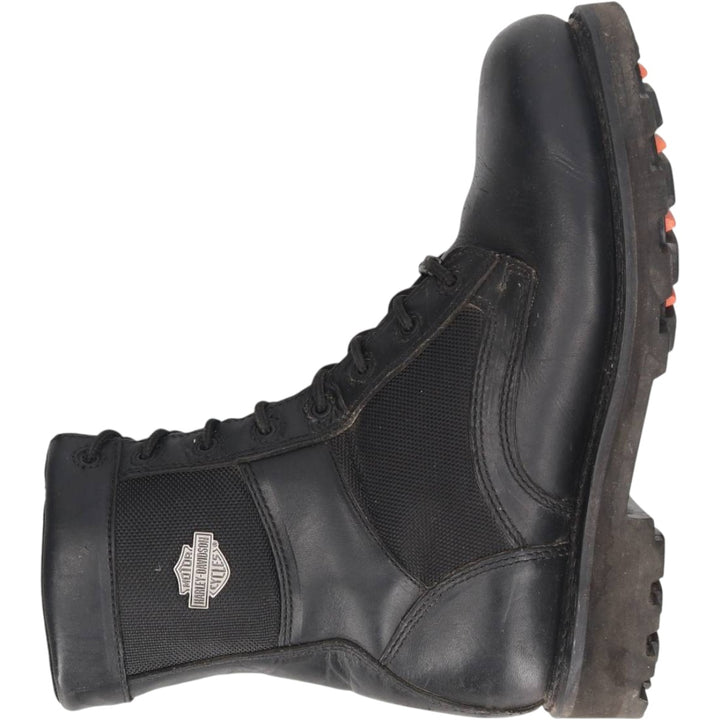 Harley-Davidson Side Zip Boots 10 Men's 27.0cm genuine leather black type Vintage Second Hand