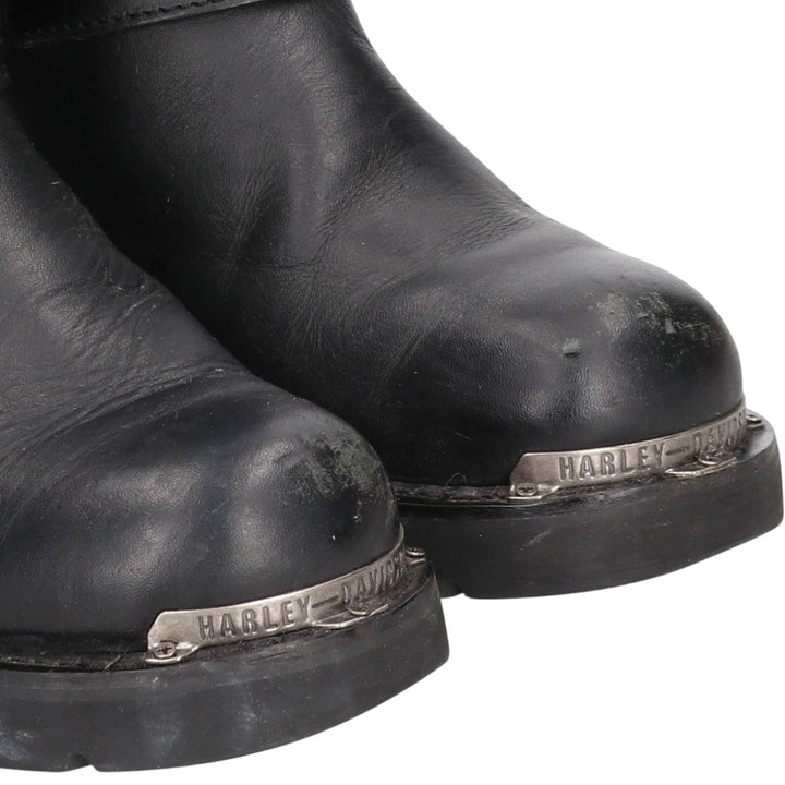 Harley-Davidson Side-Zip Engineer Boots, Size 7 1/2 Men's 26.0cm genuine leather black type Vintage Second Hand