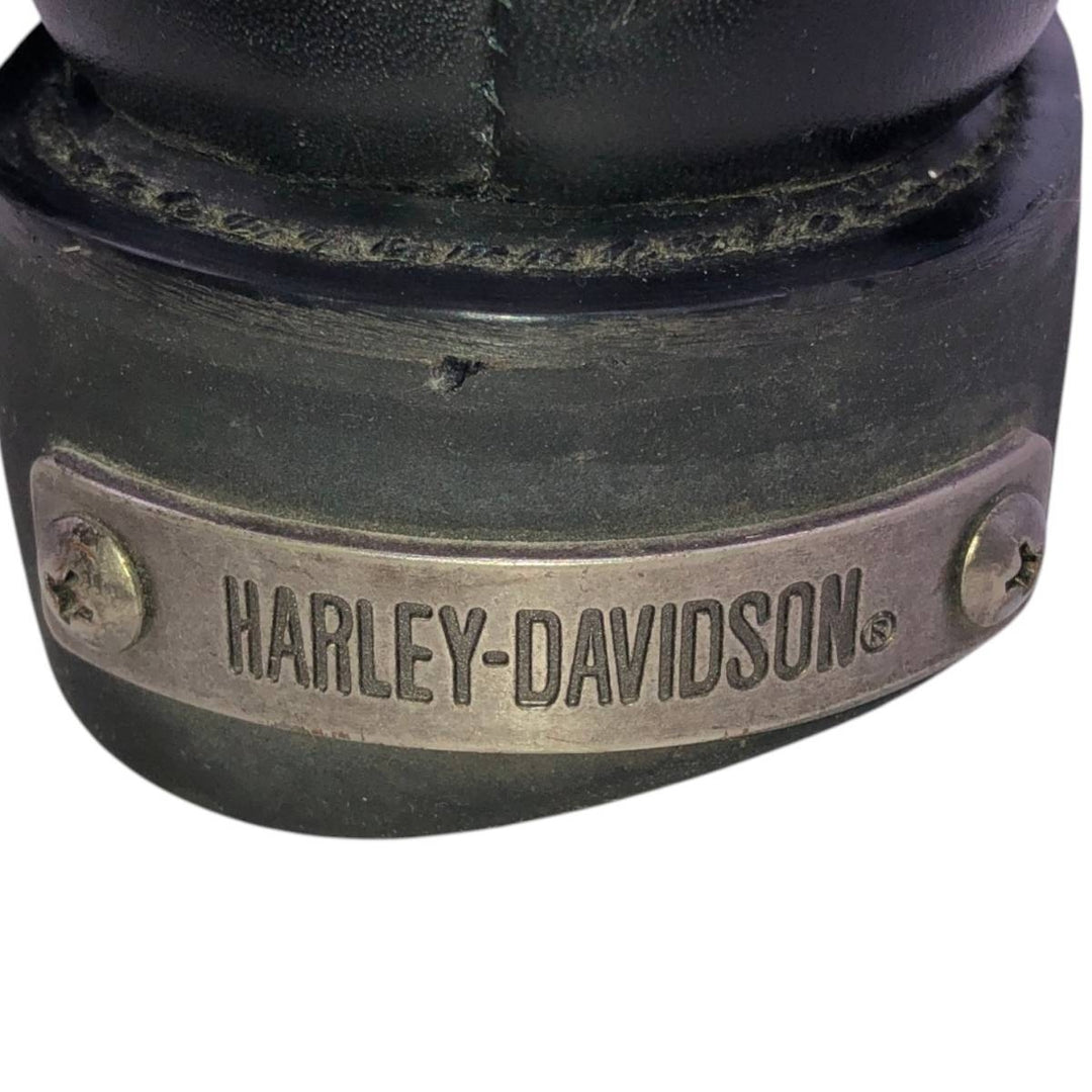 Harley-Davidson Side-Zip Engineer Boots, Size 7 1/2 Men's 26.0cm genuine leather black type Vintage Second Hand