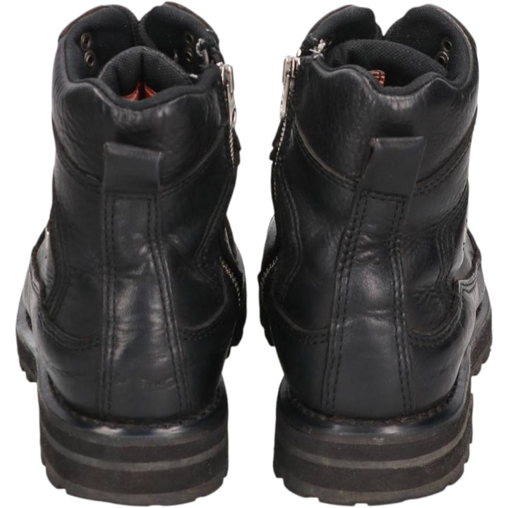 Harley-Davidson Side-Zip Boots, Size 7 1/2 Men's 25.5cm genuine leather black type Vintage Second Hand
