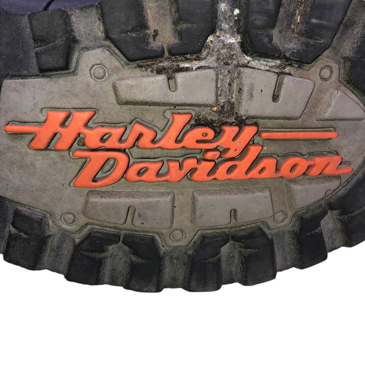 Harley-Davidson Side-Zip Boots, Size 7 1/2 Men's 25.5cm genuine leather black type Vintage Second Hand