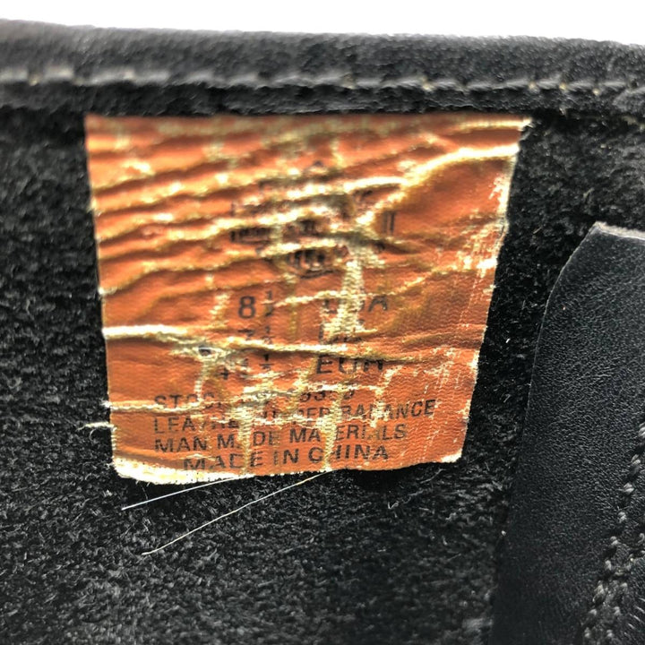 Harley-Davidson Square Toe Ring Boots, Size 8 1/2 Men's 26.5cm genuine leather black type Vintage Second Hand