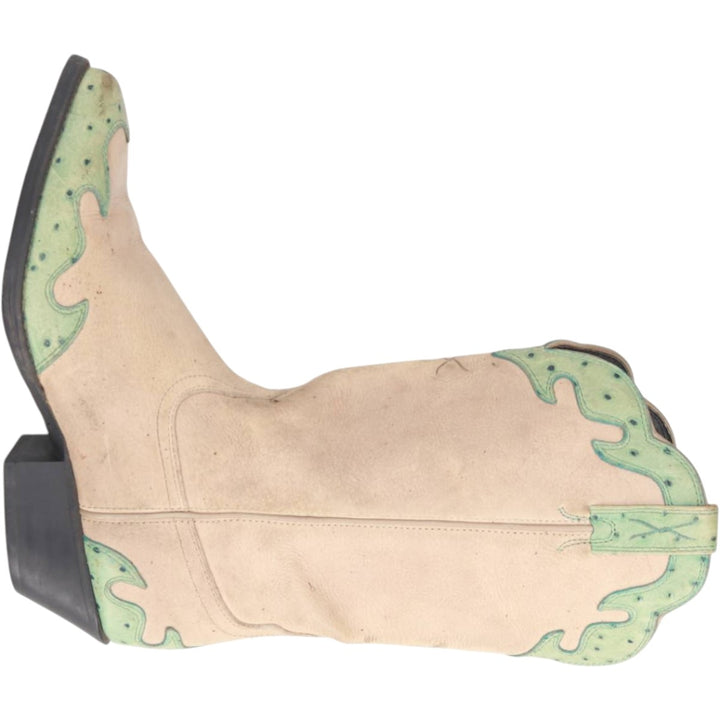 Twisted X Western Boots 9 1/2 B Women's 26.0cm genuine leather Beige type Vintage Second Hand