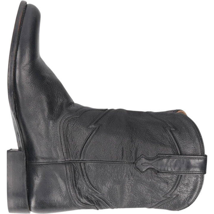 CUERO HAND MADE Western Boots, Size 9 1/2D Men's 27.0cm genuine leather black type Vintage Second Hand