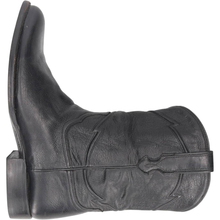 CUERO HAND MADE Western Boots, Size 9 1/2D Men's 27.0cm genuine leather black type Vintage Second Hand