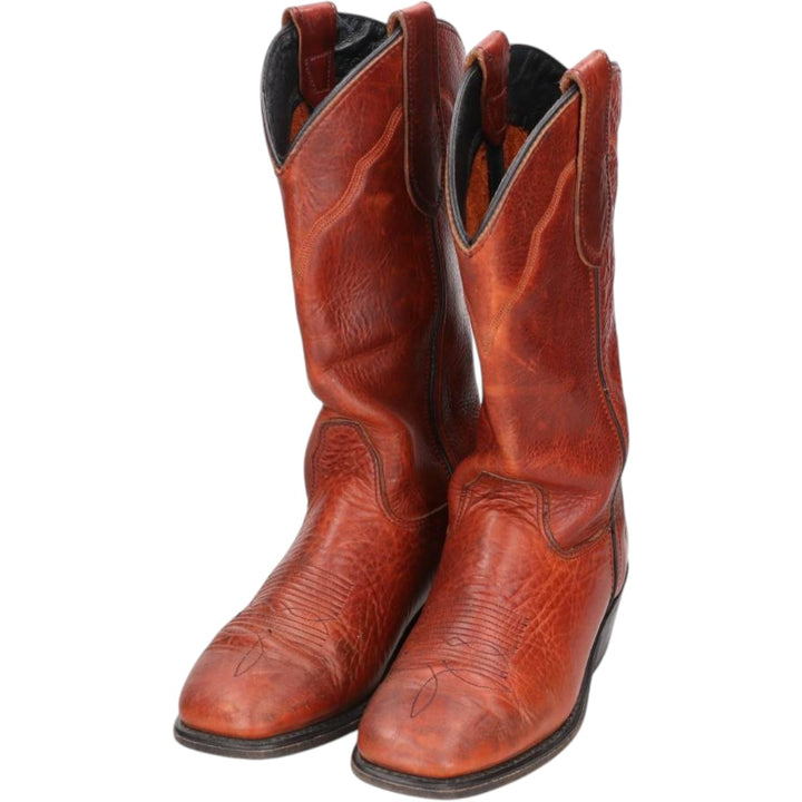DOUBLE H COWBOY Western Boots, Made in USA, Size 7.5W Women's 23.0cm unclear red type reddish brown Vintage Second Hand
