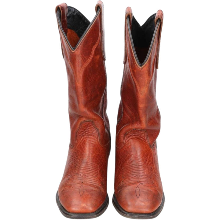 DOUBLE H COWBOY Western Boots, Made in USA, Size 7.5W Women's 23.0cm unclear red type reddish brown Vintage Second Hand