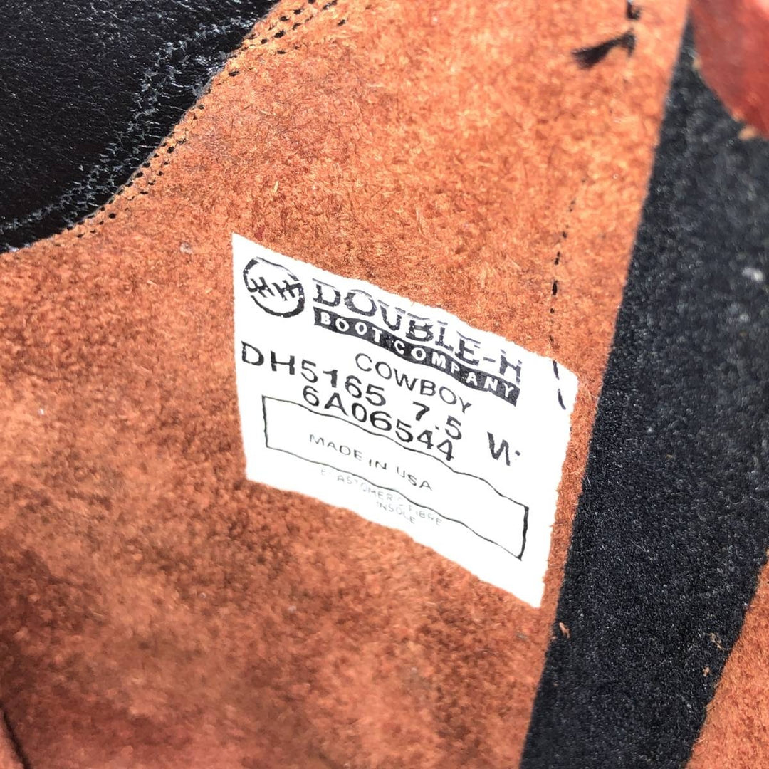 DOUBLE H COWBOY Western Boots, Made in USA, Size 7.5W Women's 23.0cm unclear red type reddish brown Vintage Second Hand