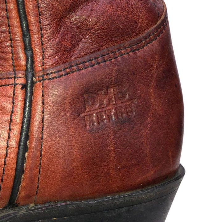 DOUBLE H COWBOY Western Boots, Made in USA, Size 7.5W Women's 23.0cm unclear red type reddish brown Vintage Second Hand