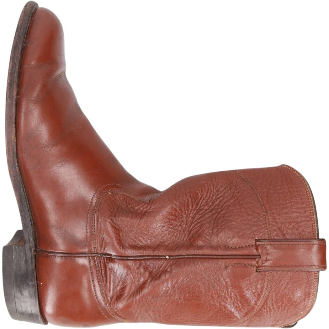 Justin 3802 Roper Boots, Made in USA, Size 8 1/2B Men's 25.5cm unclear red type reddish brown Vintage Second Hand