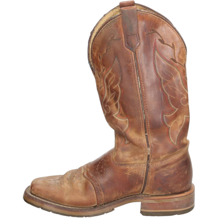 DOUBLE H Charity Western Boots, Made in USA, Size 7.5M Women's 24.5cm genuine leather brown type Vintage Second Hand