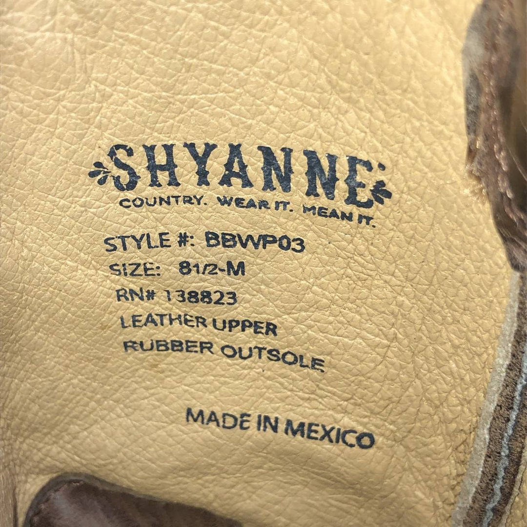 SHYANNE Western Boots 8 1/2-M Women's 25.5cm genuine leather brown type Vintage Second Hand