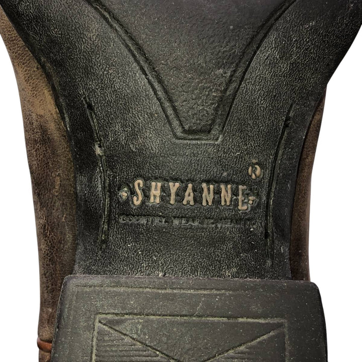 SHYANNE Western Boots 8 1/2-M Women's 25.5cm genuine leather brown type Vintage Second Hand