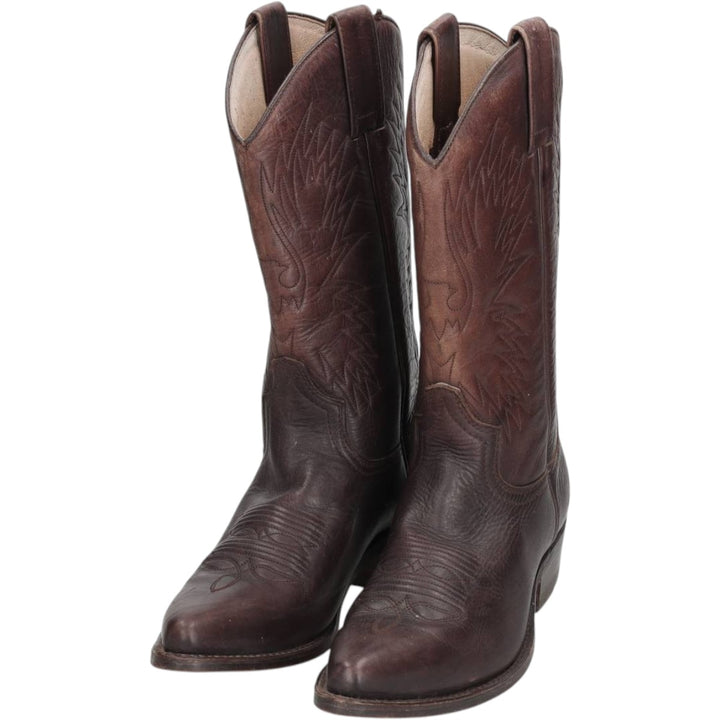 Platform Western Boots, Size 42 Men's 25.0cm unclear brown type Vintage Second Hand